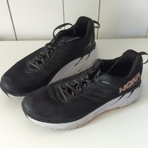 Hoka Clifton 6 Black Lightweight Running Man's Shoes Size 10.5